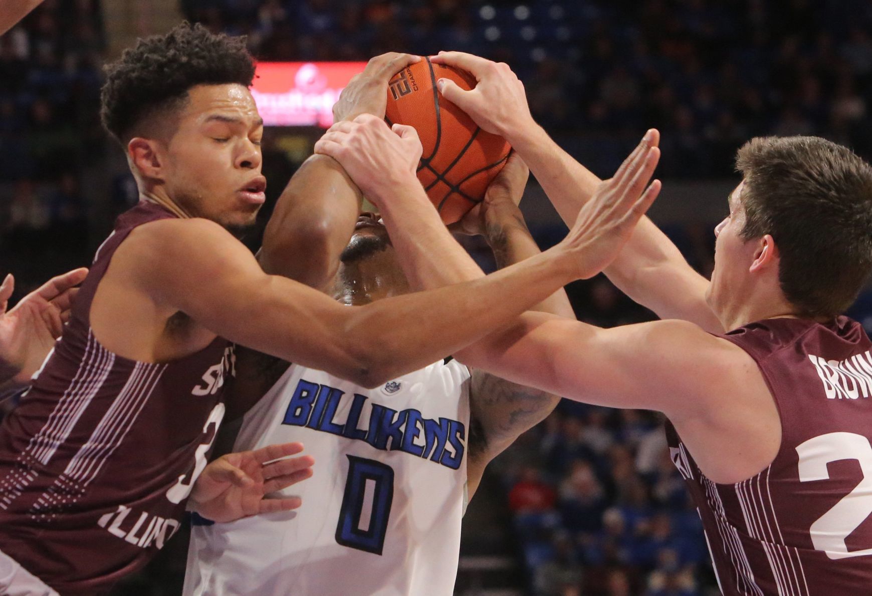 The Billikens and Salukis battle at Chaifetz Arena